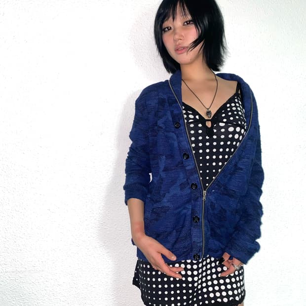 'SEMENTIC DESIGN' blue zip-up