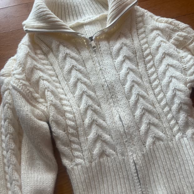 꽈배기 후드집업