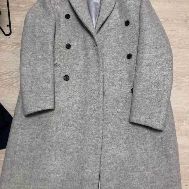 디앤써 알파카 아이보리 더블 코트 XL 105