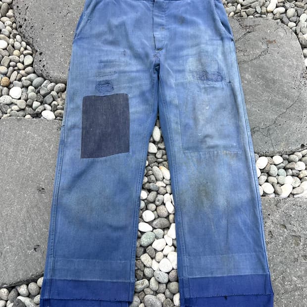 HARD FADED WASHING PATCHWORK 패치워크프렌치워크팬츠