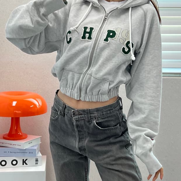 (WOMEN)챔피온 크롭 후드집업-M1480