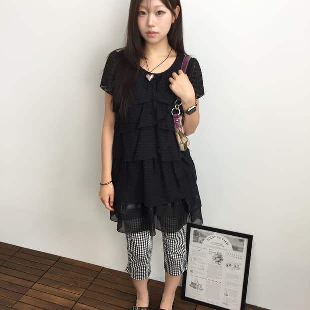 블랙 도트 데일리 코디세트(3pc) 🖤🩶🤍