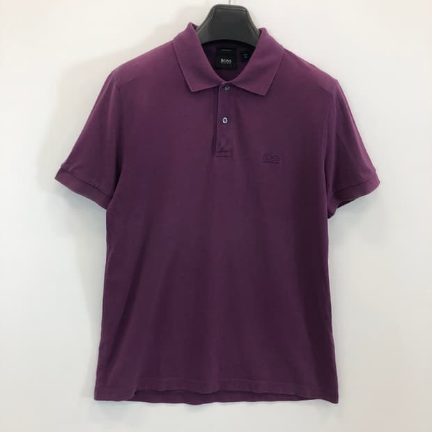 휴고보스 자수로고 퍼플 PK 카라티 L