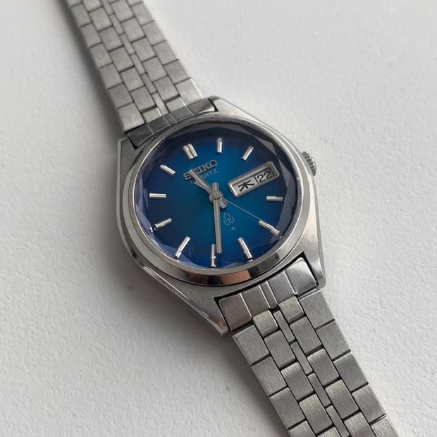 Seiko 세이코 쿼츠 데이데이트 블루