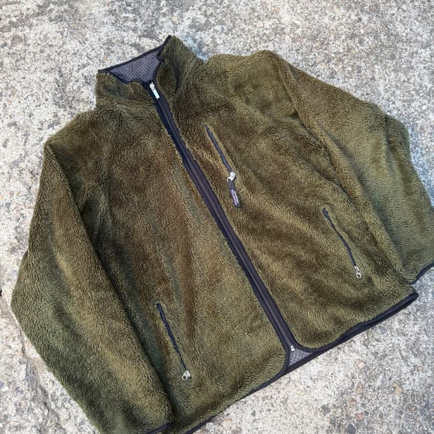 90s 파타고니아 레트로 딥파일 카키 플리스