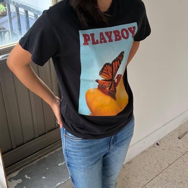 Playboy 버터플라이 그래픽 반팔 티셔츠