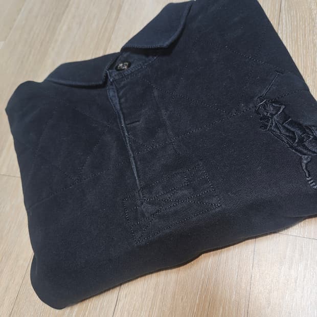 폴로 럭비티셔츠 블랙 L