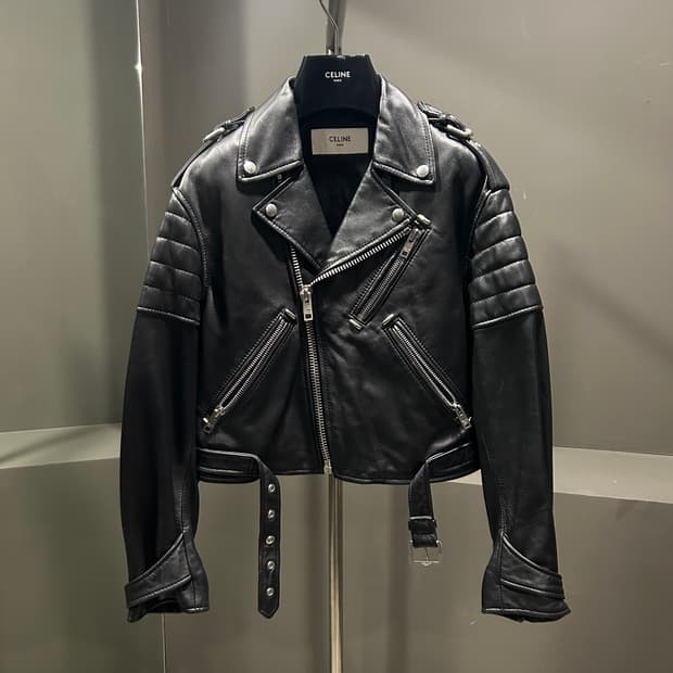 셀린느 바이커 스트랩 레더자켓