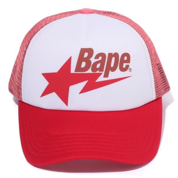[OS] 베이프 스타 메쉬캡 레드