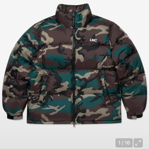 LMC OG PUFFER DUCK DOWN 눕시 카모 패딩 L