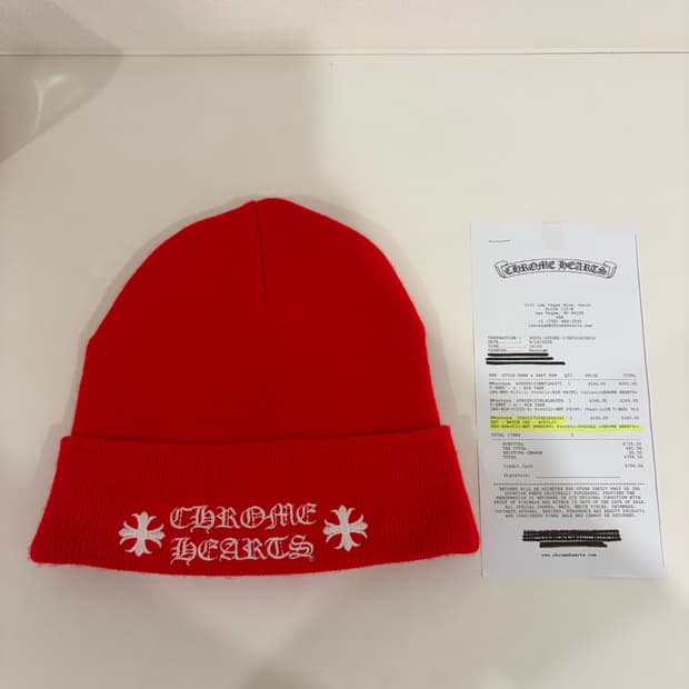 크롬하츠 레드 비니