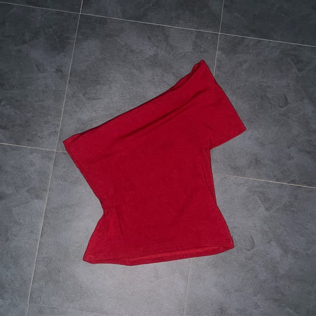 원숄더 오프 탑 *레드