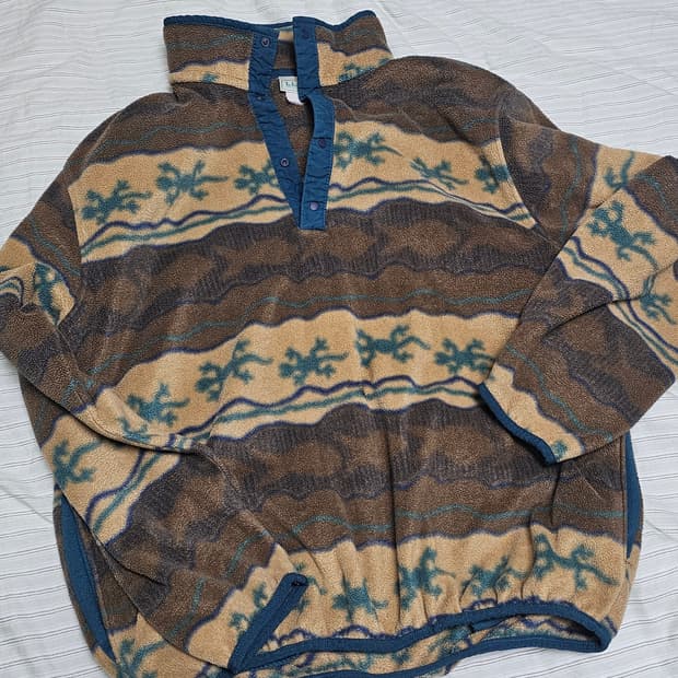 [L] 90s 빈티지 LLbean 게코 스냅 후리스