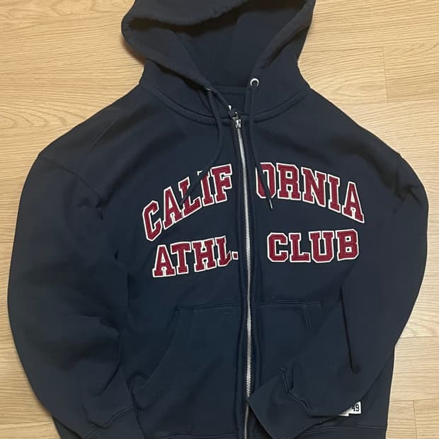 후아유 네이비 후드집업