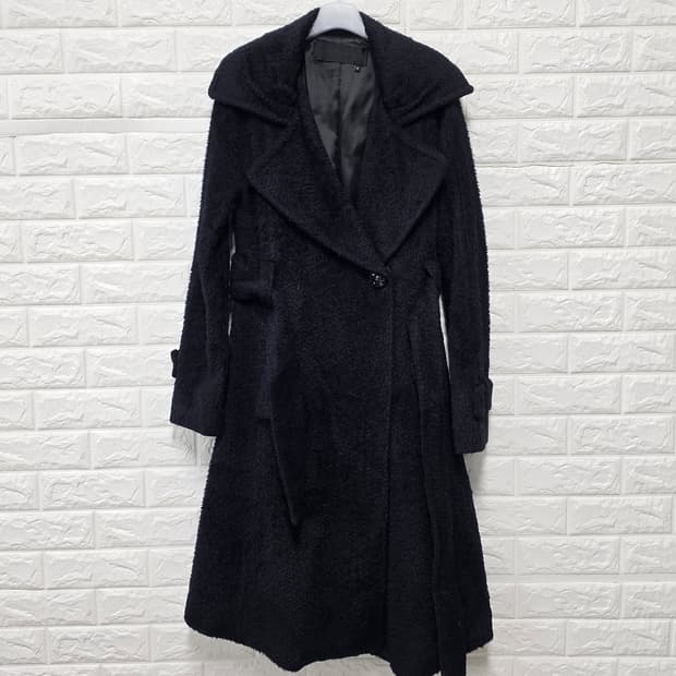 택포) 한섬 오브제 코트 블랙 M