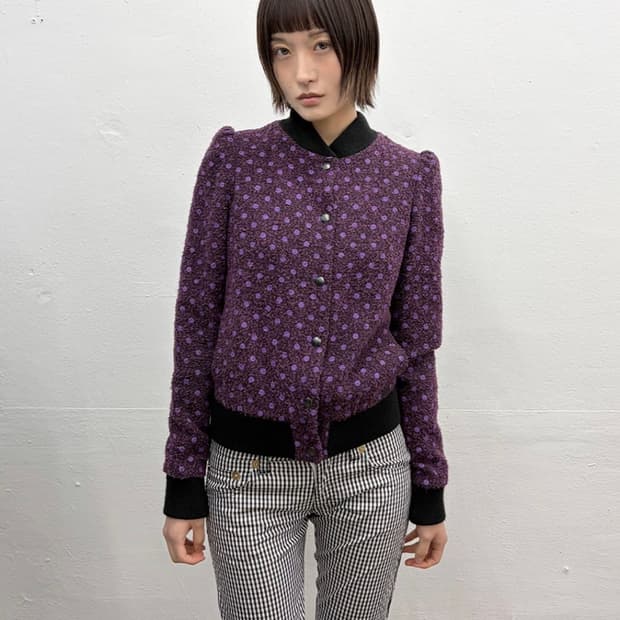 바네사 브루노 도트패턴 퍼프 봄버 (noobstore)