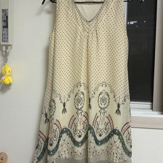 vintage dot paisley dress 