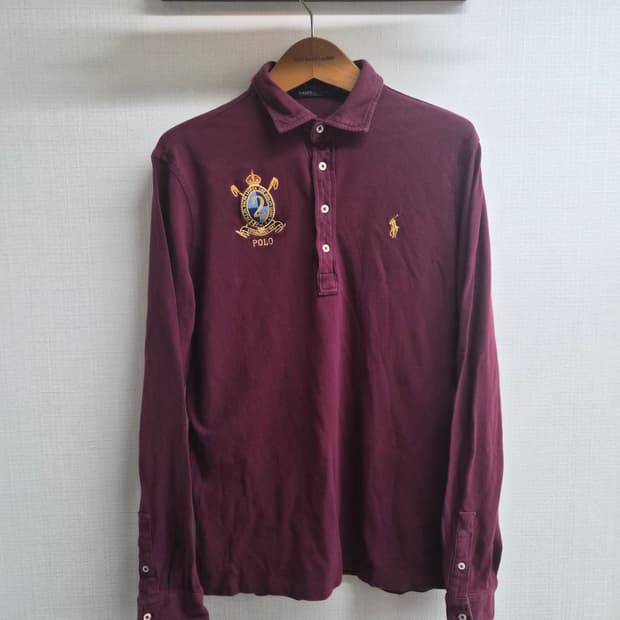 M) 폴로 랄프로렌 와펜 와인색 카라티 팝니다