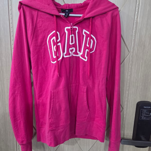 갭 핑크색 여성 후드집업