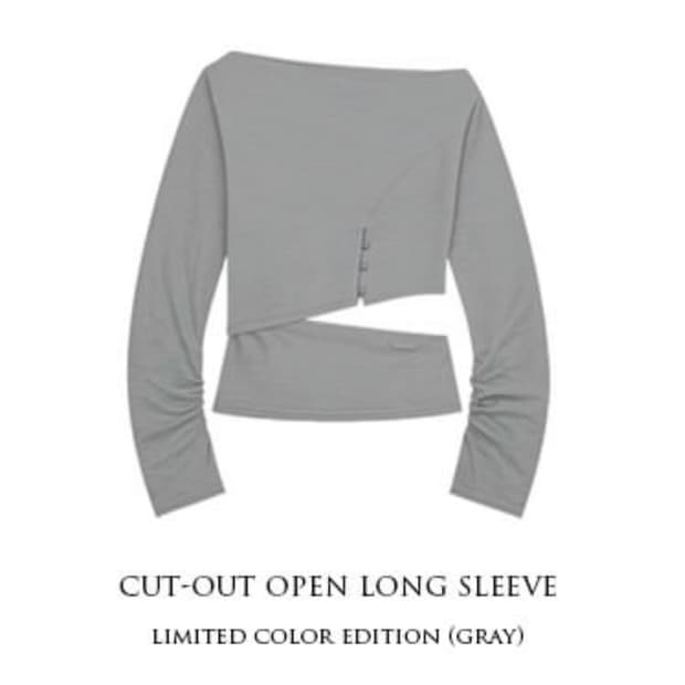 에트오소메 cut-out open long sleeve