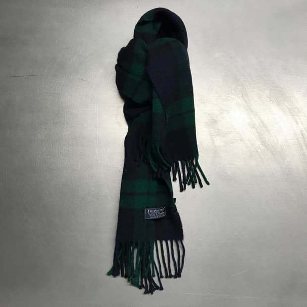 버버리 정품 캐시미어 머플러 그린