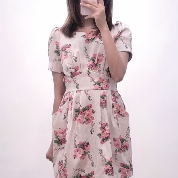 시크릿허니 시허니 플라워패턴 원피스