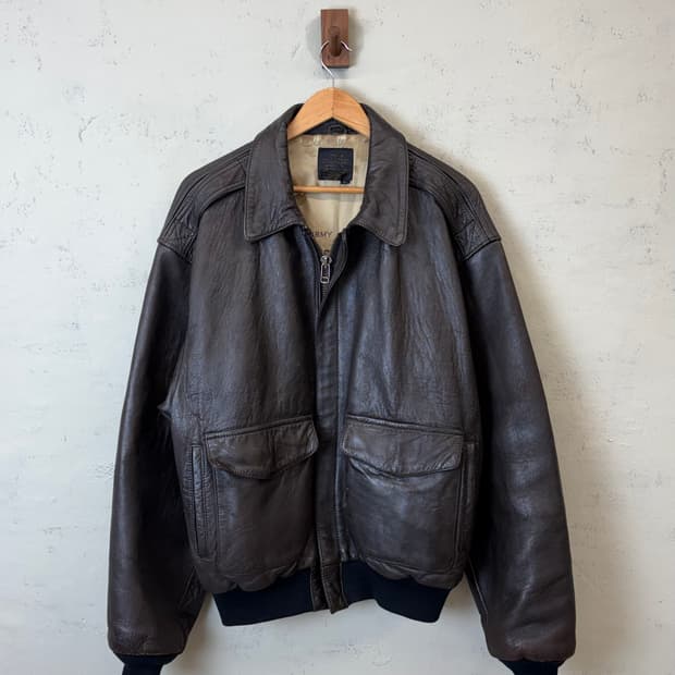 아비렉스 오리지날 A-2 레더 플라이트 자켓