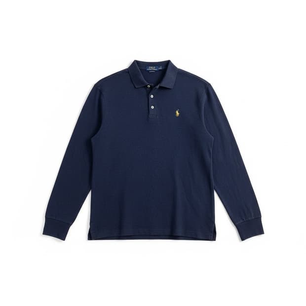 폴로 랄프로렌 긴팔 카라티 네이비