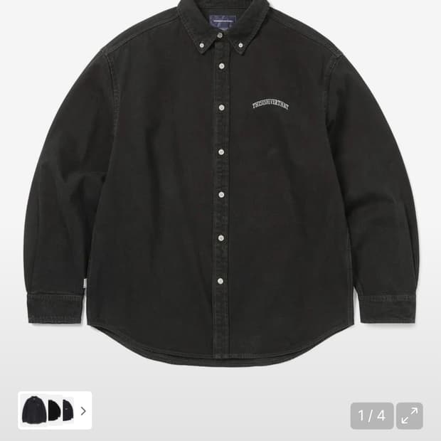 (L)디스이즈네버댓 워시드 데님 셔츠 블랙(택제거새상품)