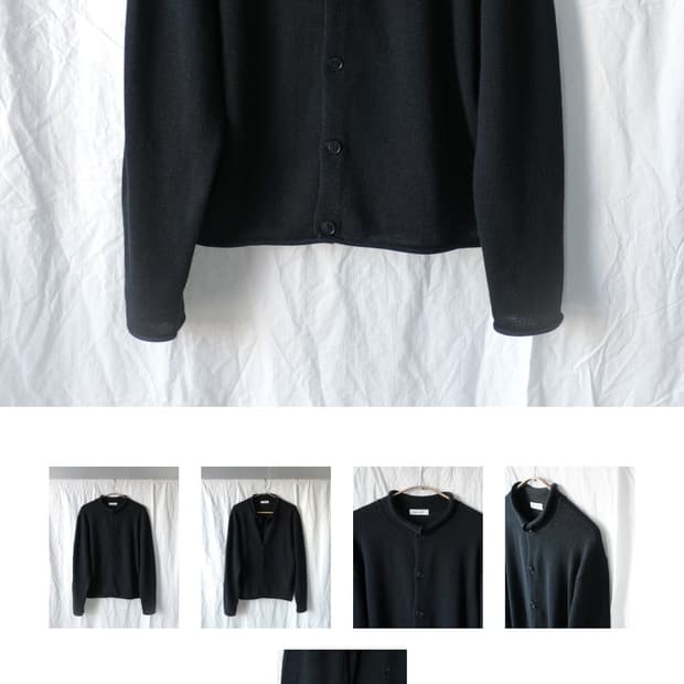 [4] SEASALT 루프 햄 가디건 Black