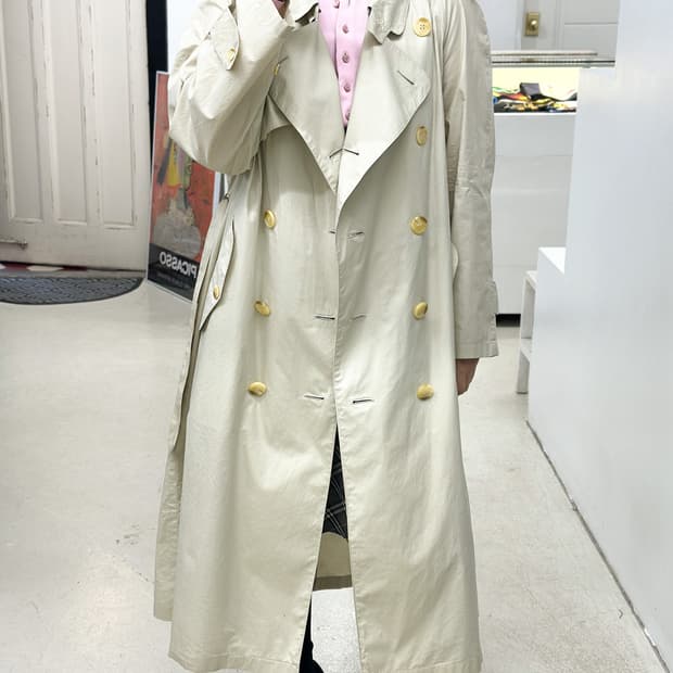 Burberry double trench coat