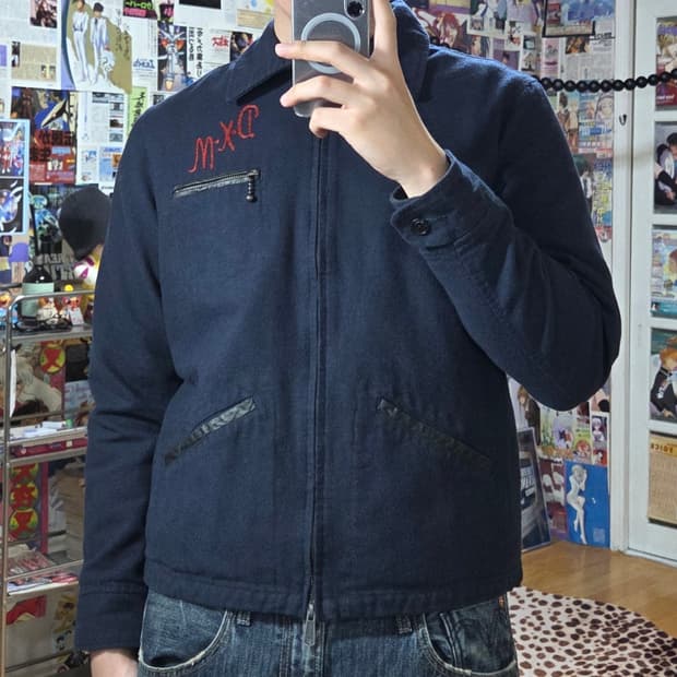 데우스 엑스 마키나 자수 로고 엔지니어 자켓