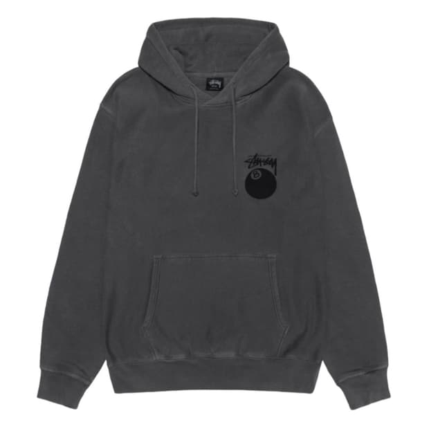 (미개봉 새제품) 스투시 8볼 피그먼트 다이드 후드 블랙(그레이) M