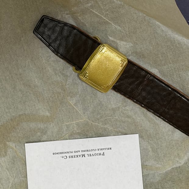 피그벨 히콕 벨트 브라운 금장 1사이즈