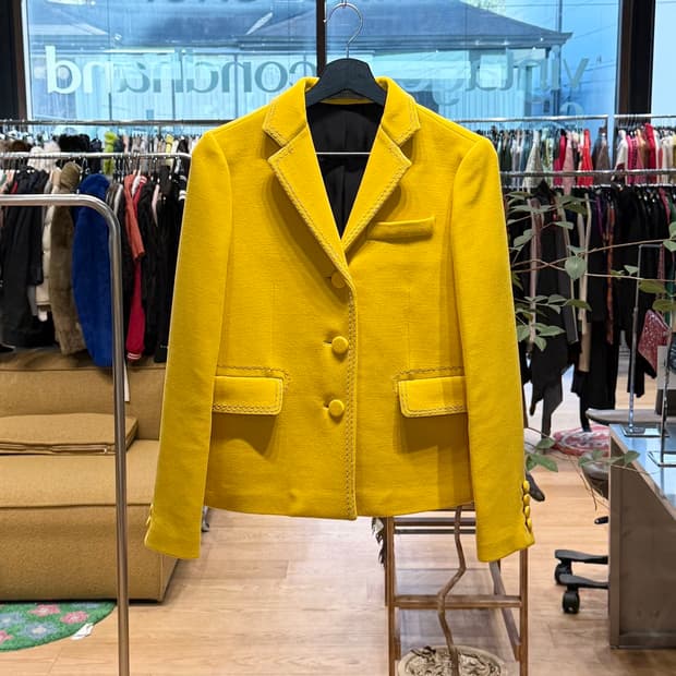 보테가 베네타 옐로우 3b 블레이저 자켓 