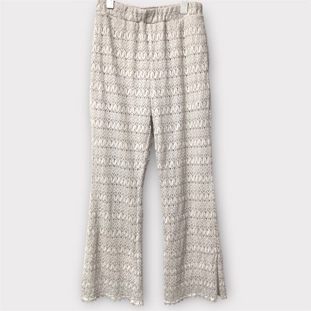 아이보리 레이스 레이어드 팬츠 