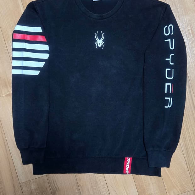 스파이더 블랙 맨투맨 티셔츠 L