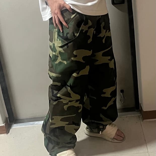 90년대 빈티지 카모 팬츠