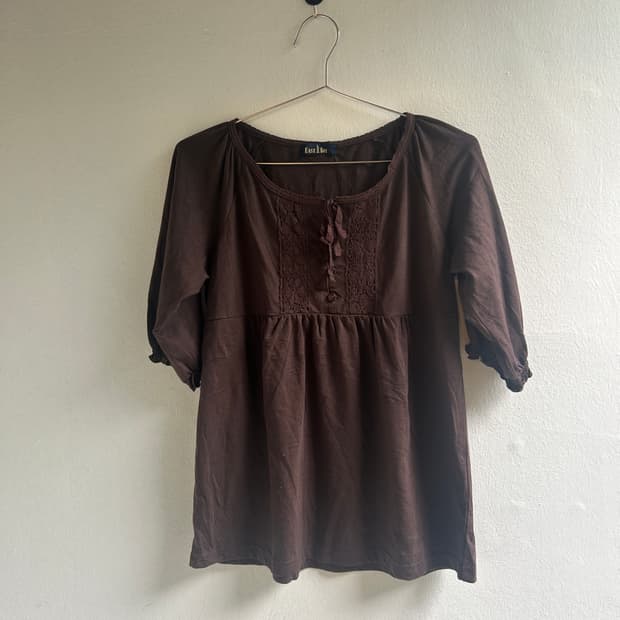 초코 블라우스 