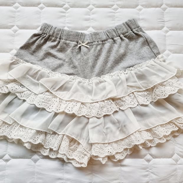 3단 프릴 큐롯팬츠