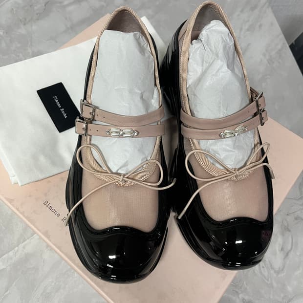 시몬 로샤 연핑크 메리제인 슈즈 새상품37(230-235추천)