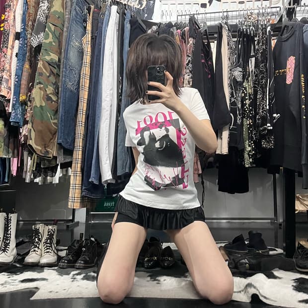 게스 프린팅 반팔