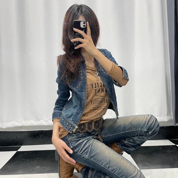🎸Hysteric Glamour 스터드 데님 자켓🎸