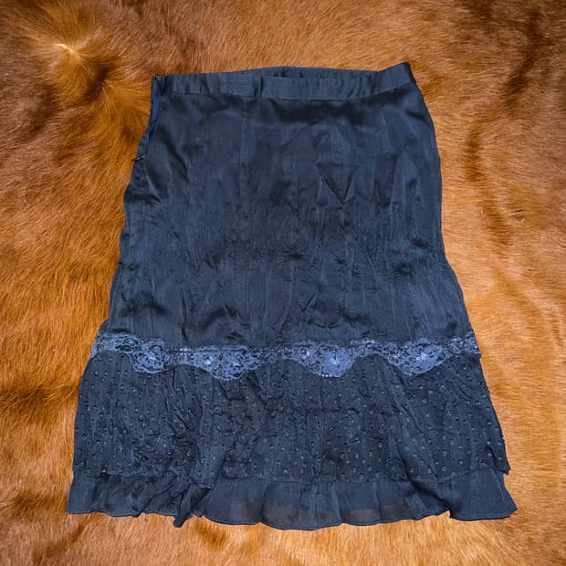 navy midi skirt 