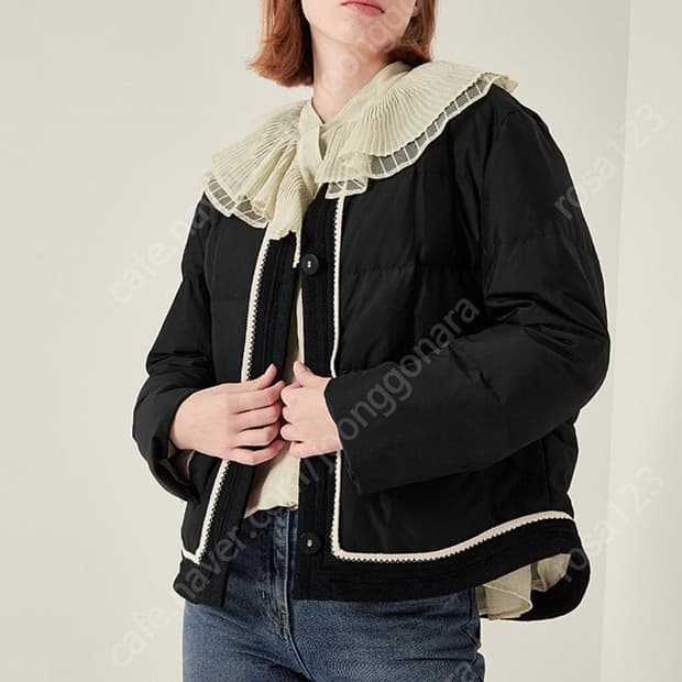 한섬 SJSJ 2021 니팅블록 구스패딩 82-94-160사이즈