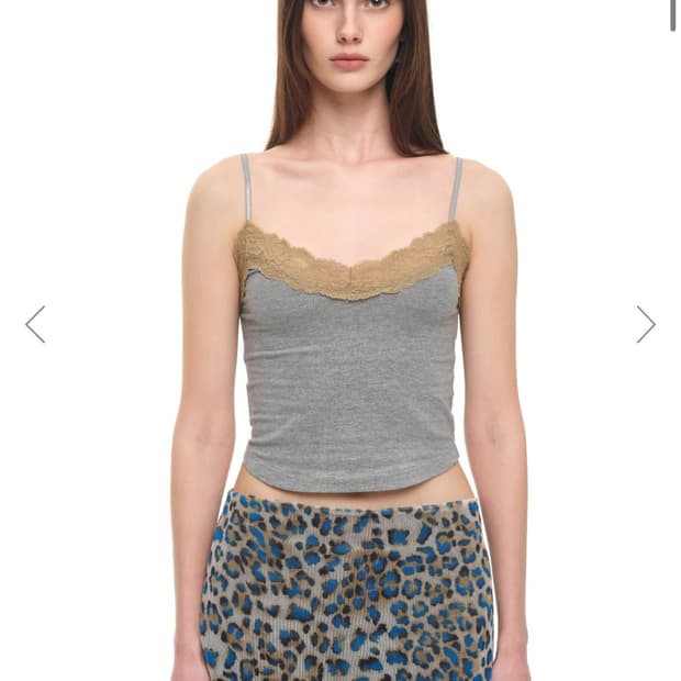 투머치택스 LACE POINT 02 CAMI TOP (GREY)