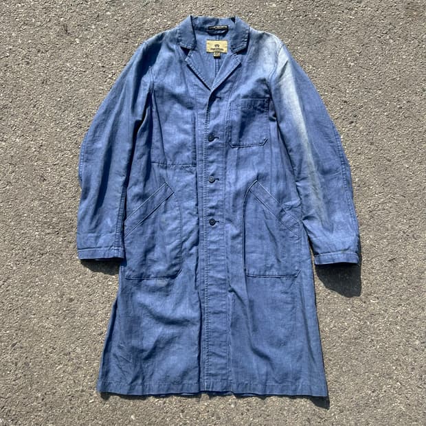 나이젤카본 40‘s 복각 리넨 프렌치워크 샵 코트