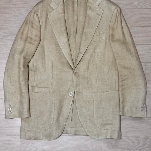드레익스 에크루 헤링본 린넨 실크 테일러 자켓 36