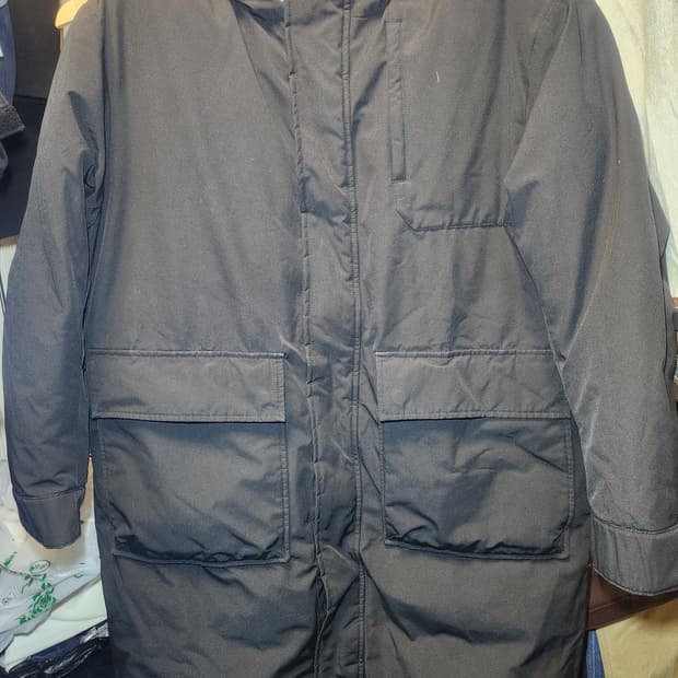 메종미네드 블랙 더블롱 구스다운 패딩 XS(남자 M정도)