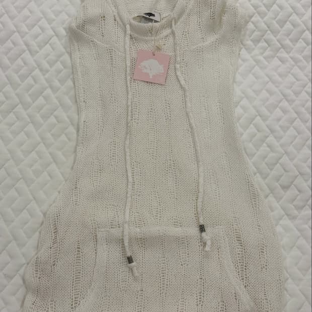 Colocynth COBWEB HOOD SLEEVELESS IVORY
